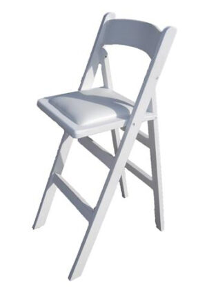 כסא בר לבן מתקפל דגם קלאסי